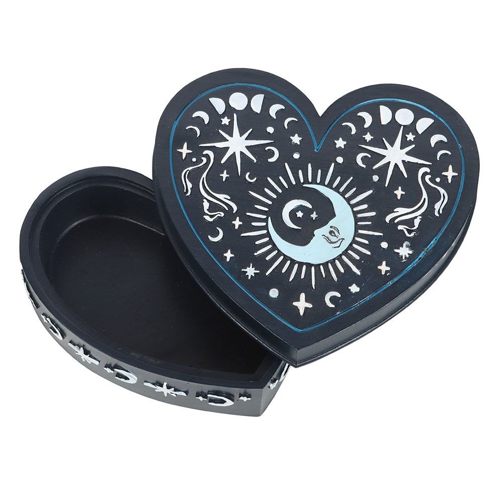 Something Different - Blue Moon Heart Trinket Box Decoratieve opbergdoos - Blauw
